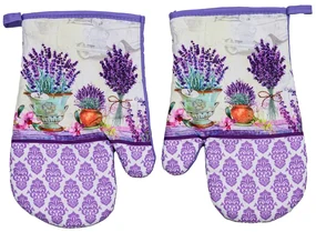 Sada 2 fialových chňapiek s magnetom LAVENDEL SCENT