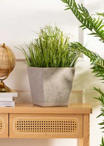 PLASTOVÝ KVETINÁČ PILEA TX 24X24 CM SIVÁ