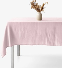 Goldea hranatý obrus z ľanovej zmesi - púdrovo ružový 120 x 180 cm