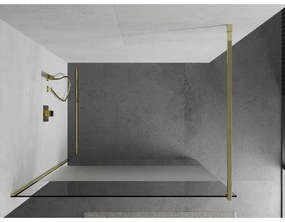 Mexen Kioto sprchová zástena 120x200 cm 8 mm, zlatý profil, sklo číre-námraza, 800-120-101-01-35