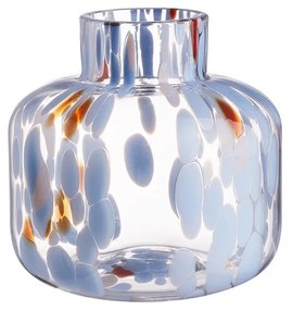 Butlers CONFETTI mini sklenená váza, pastelová modrá Ø10cm
