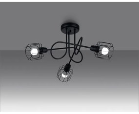 Sollux SL.1118 - Luster na tyči BELUCI 3xE14/40W/230V čierna