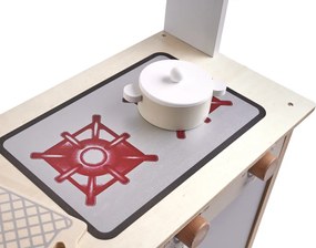 KIK LULILO Detská drevená kuchynka MDF KUKETO s príslušenstvom – kuchynská linka pre deti