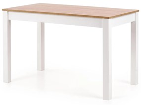 Jedálenský stôl Kymberly (dub sonoma + biela) (pre 4 osoby). Vlastná spoľahlivá doprava až k Vám domov. 770745