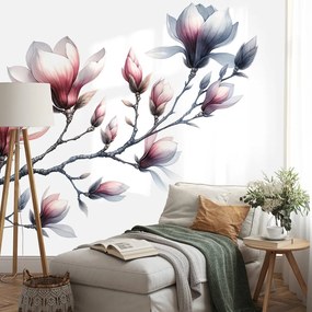 Fototapeta jemné magnólie na bielom pozadí