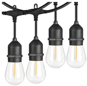 LED vonkajší dekoratívny reťazec 20xE27/1W/230V 10 m IP65 čierny