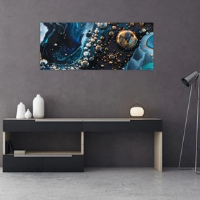 Obraz - Atramentové kvapky (120x50 cm)
