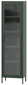 Vitrína LUIGI, 500 x 1800 x 350 mm, Modern: fľaškovo zelená