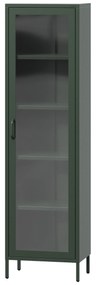 Vitrína LUIGI, 500 x 1800 x 350 mm, Modern: fľaškovo zelená