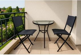 TRENDIE Zostava záhradného nábytku - 2 stoličky a stôl 65cm polovičný