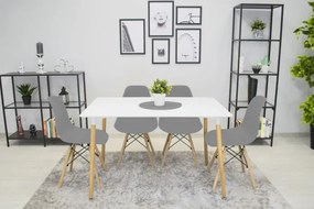 Set dvoch jedálenských stoličiek OSAKA sivé (hnedé nohy) 2ks