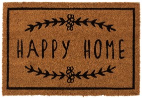 Rohožka z kokosových vlákien Happy Home - 60*40*1,5 cm