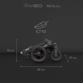 Hlboký kočík 1v1 EasyGo Soul Basalt