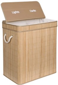 Kôš na bielizeň 2 priehradkový SOREN bambusový
