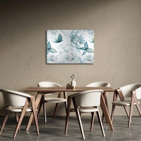 Obraz - Modré motýliky (70x50 cm)