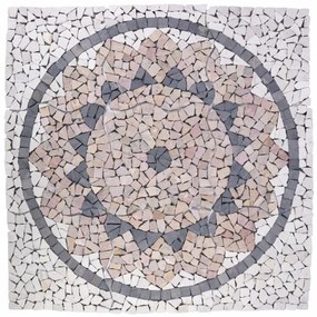 Mramorová mozaika, motív slnka, 90 x 90 cm