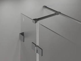 Mexen Lunar T výklopný sprchový kút pravý 115 x 80 cm, číre sklo, grafitová, 834T-115-080-95-00-P