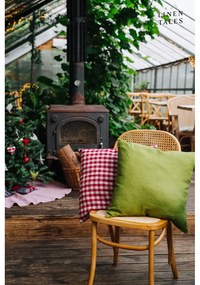 Ľanová obliečka na vankúš 50x50 cm Red Gingham – Linen Tales