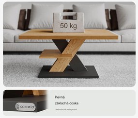 InternetovaZahrada Konferenčný stolík Detroit 90x60x45cm - drevo/sivý