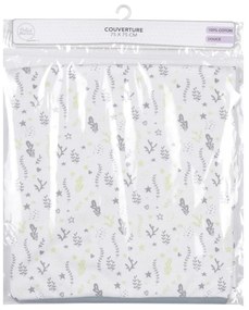 Bielo-šedá bavlnená detská deka 75x75 cm Ocean – Bébé Douceur