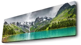 Obraz s LED osvetlením JAZERO V HORÁCH 5 30 x 90 cm