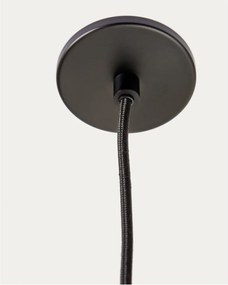 Čierne závesné svietidlo s kovovým tienidlom Nuvira – Kave Home