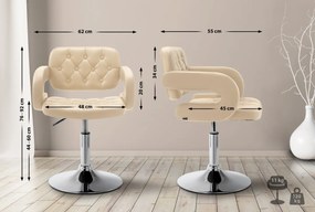 Stolička Dublin lounger - Krémová