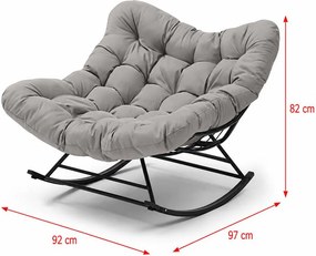 Hojdacie kreslo Avenberg MIAMI, sivá