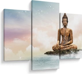 Obraz - Budha dozerajúci na zemi (90x60 cm)