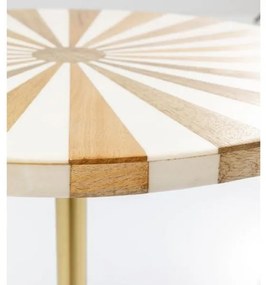 Domero Cirque príručný stolík biely Ø40 cm