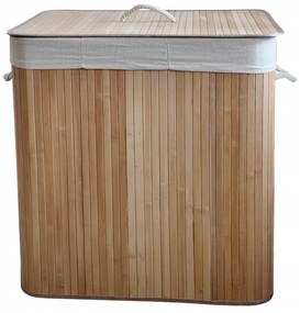 Bambusový kôš na bielizeň – 3 komory, 150 l čierna