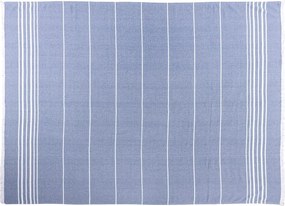 Modrá bavlnená deka 150x200 cm Solene – Tiseco Home Studio