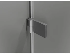 Mexen Lunar-B Duo výklopný sprchový kút 95 x 95 cm, číre sklo, brúsený grafit, 832-095L-095P-66-00