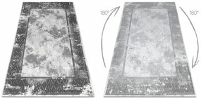 Koberec AKRYL VALS 0W1738 C53 87 Ramka beton, tmavý sivý / svetlý sivý