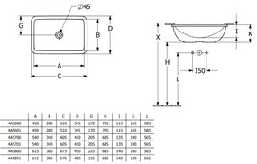 Villeroy & Boch 4A5601R1 - Zapustené umývadlo LOOP&FRIENDS 45x28 cm keramika/biela