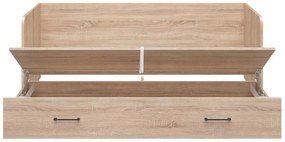 Jednolôžková rozkladacia posteľ 80 cm BRW Tetrix 13 (dub sonoma) (s úl. priestorom). Vlastná spoľahlivá doprava až k Vám domov. 1098495