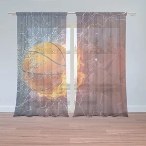 Sablio Záclony Basketbalová lopta: 2ks 150x250cm