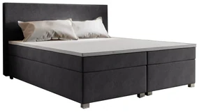 Manželská posteľ  Boxspring 160 cm Simon (tmavosivá) (s matracom, bez úložného priestoru). Vlastná spoľahlivá doprava až k Vám domov. 1047335