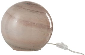 Šedá sklenená mramorovaná stolná lampa Dany - 22 * ​​20 * 18 cm / E14