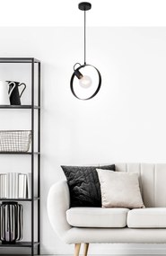 Candellux Čierny závesný luster Nexo Ledea pre žiarovku E27 50101199