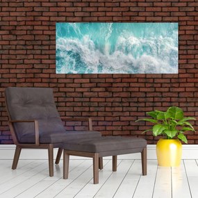 Obraz - Pohľad na vlny oceánu (120x50 cm)