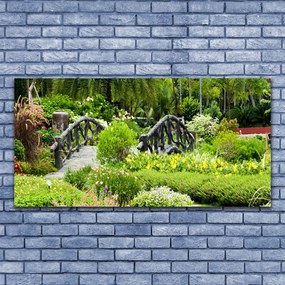 Obraz na akrylátovom skle Botanická záhrada most umenie 120x60 cm