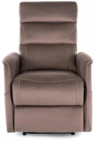 Elektrické polohovací křeslo Solon Velvet s masáží cappuccino