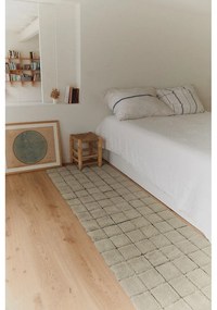 Béžový ručne tkaný vlnený behúň 80x230 cm Mosaic Sandstone – Lorena Canals