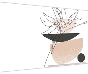 Obraz - Line art kvety N⁰1 (120x50 cm)