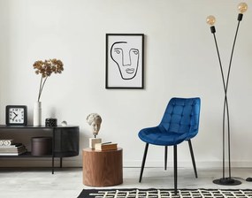 Jedálenská stolička NORMAN zamatová, granátová