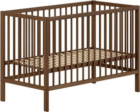 Hnedá postieľka z bukového dreva s nastaviteľnou výškou 60x120 cm Dino – Vipack