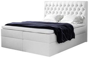 Čalúnená posteľ boxspring TOMIO + topper, 140x200, jasmine 20