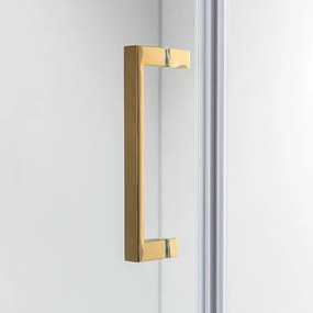BPS-koupelny Štvorcový sprchový kút KZ1390A GL 80x80 zlatá/transparent - bez vaničky