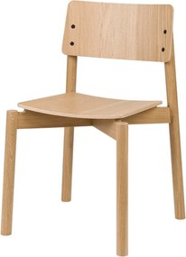 Stohovateľná jedálenská stolička v dekore duba v prírodnej farbe Wem – noo.ma